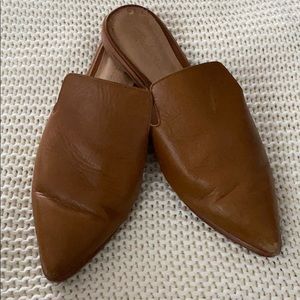 Madewell Slip On Tan Leather Loafers 8